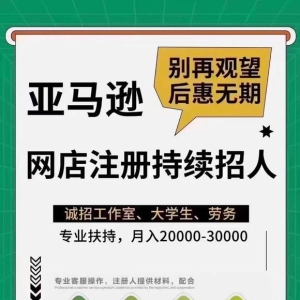 跨境电商亚马逊注册，一单1000